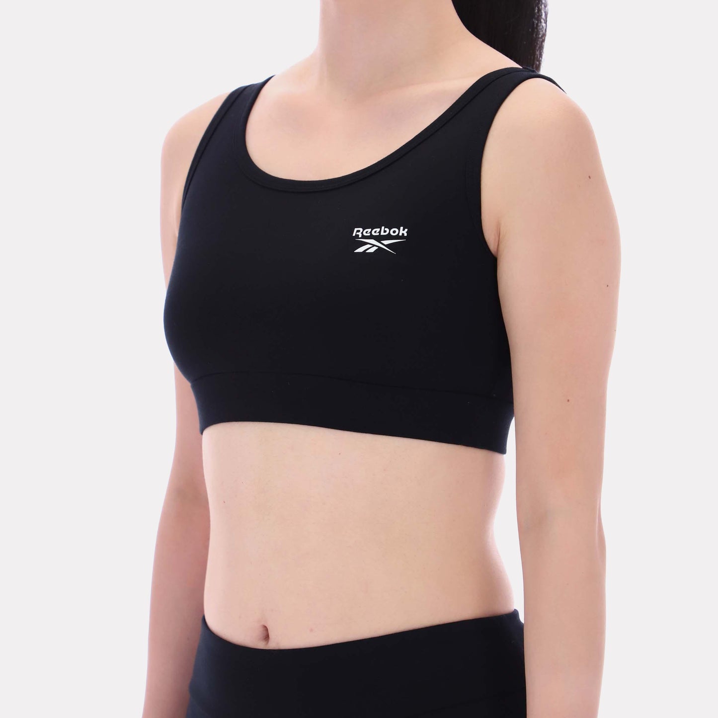 Reebok Apparel Women Scoop Neck Bra Top BLACK