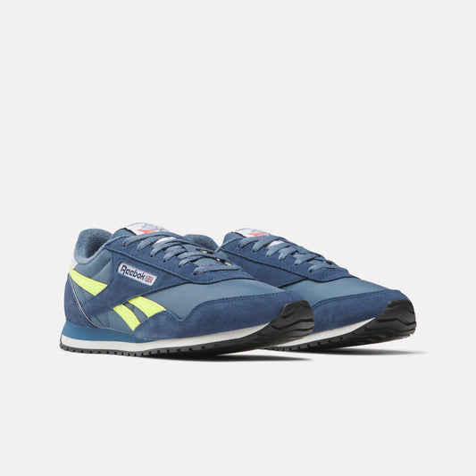 Reebok Footwear Men Classic AZ Shoes SHADOW/BATIK BLUE/SOLAR ACID Y