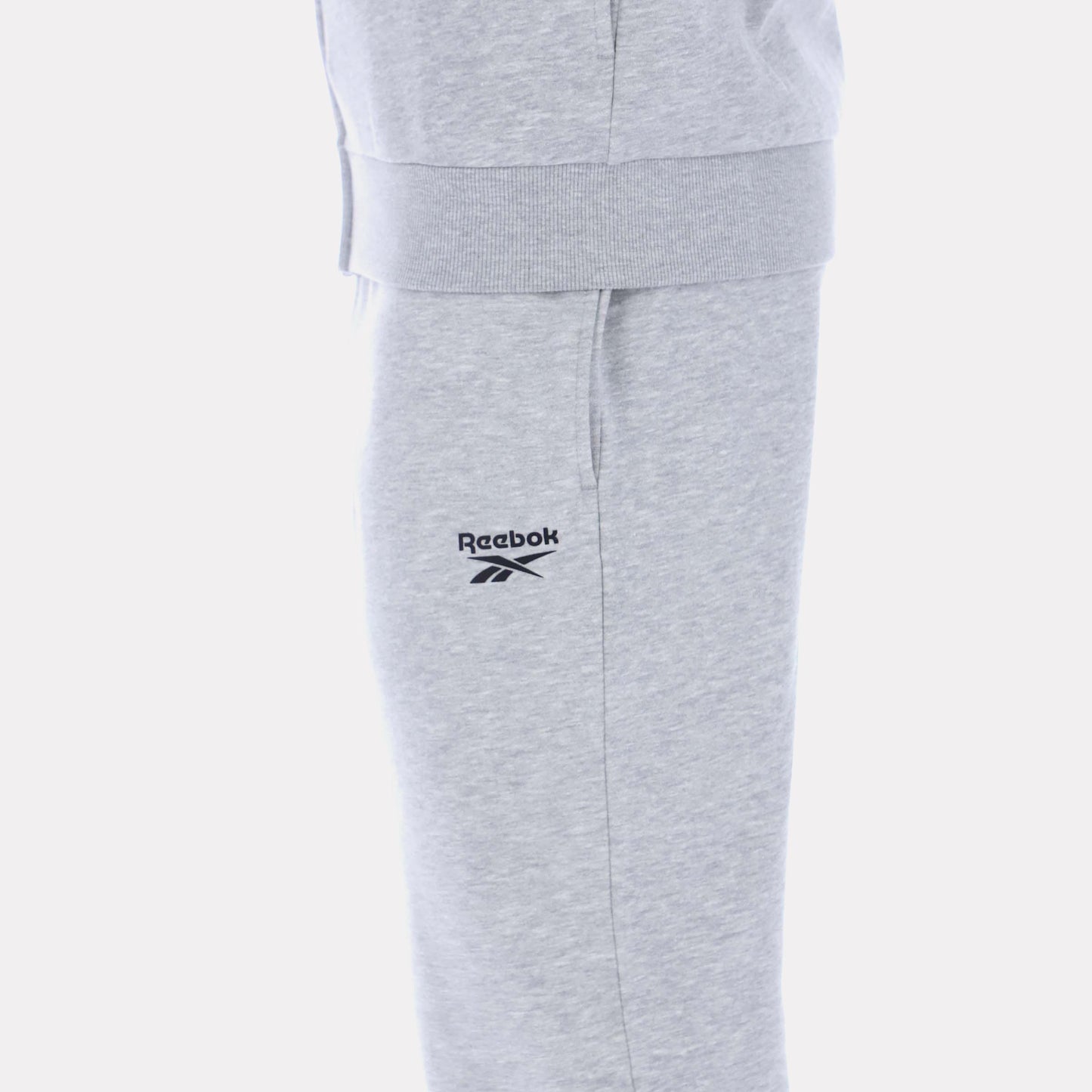 Reebok Apparel Men Laidback Fleece Pants LIGHT GREY MARL