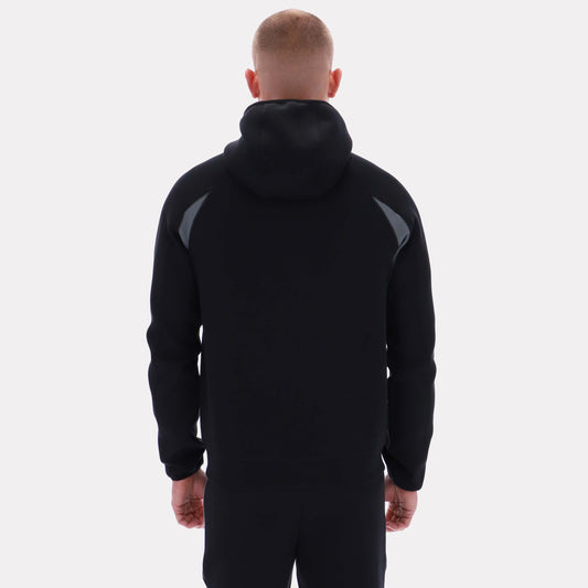 Reebok Apparel Men Reebok Contrast Panel Zip Hoodie BLACK