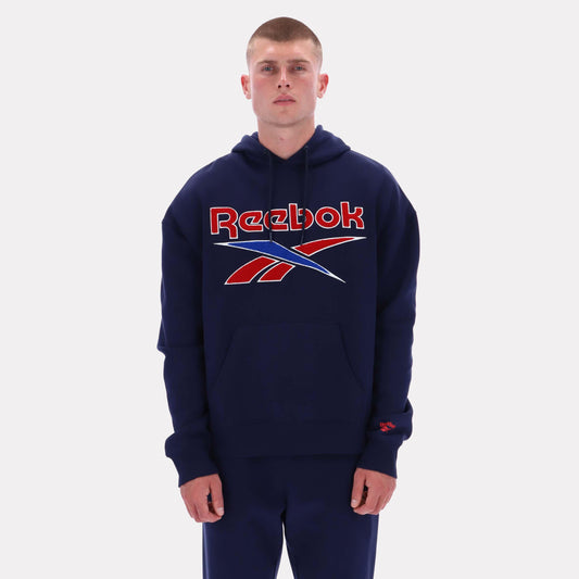 Reebok Apparel Men Reebok Varsity Graphic Hoodie VECTOR NAVY