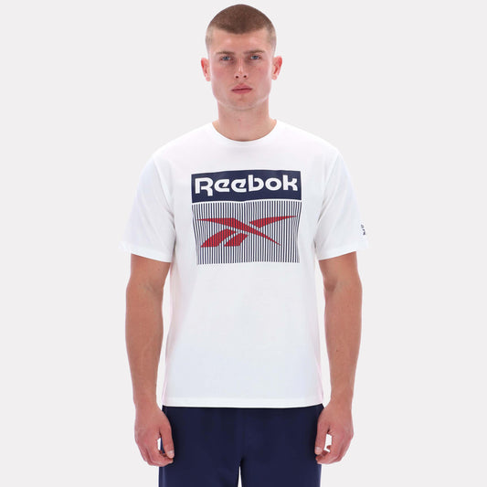 Reebok Apparel Men Reebok Illusion Logo T-Shirt WHITE