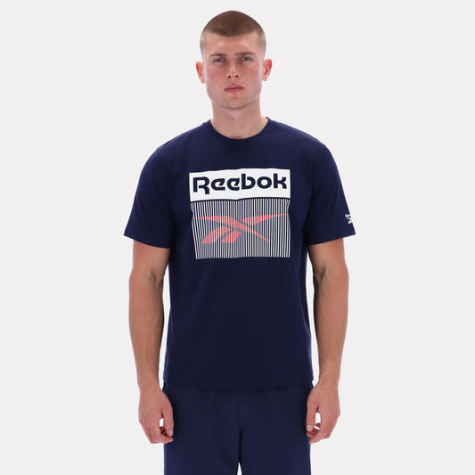Reebok Apparel Men Reebok Illusion Logo T-Shirt VECTOR NAVY
