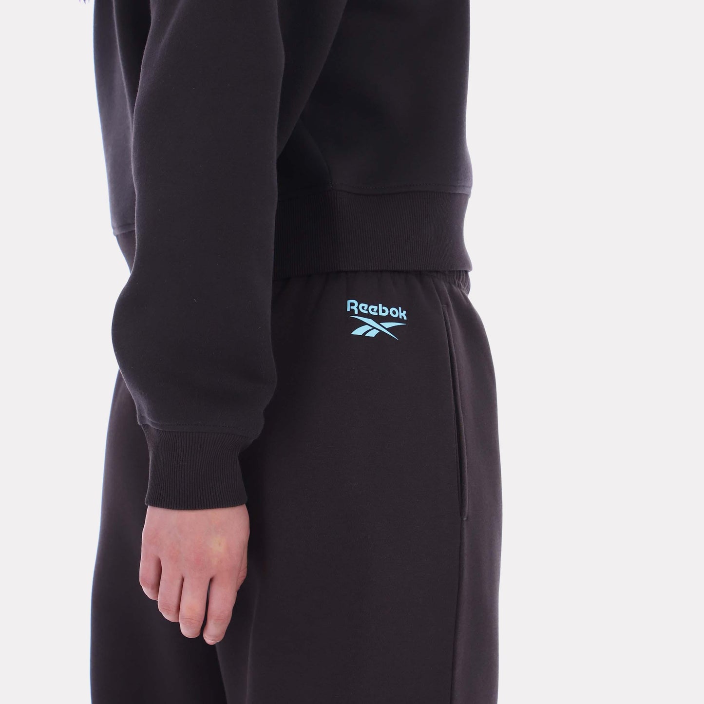 Reebok Apparel Women Stacked Logo Fleece Joggers WASHED BLACK