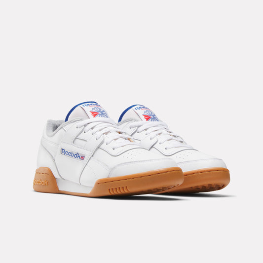 REEBOK FOOTWEAR UNISEX Workout Plus Shoes FTWRWHITE/VECTORBLUE/RBKGUM03
