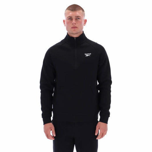 Reebok Apparel Men Core Quarter-Zip Sweatshirt BLACK