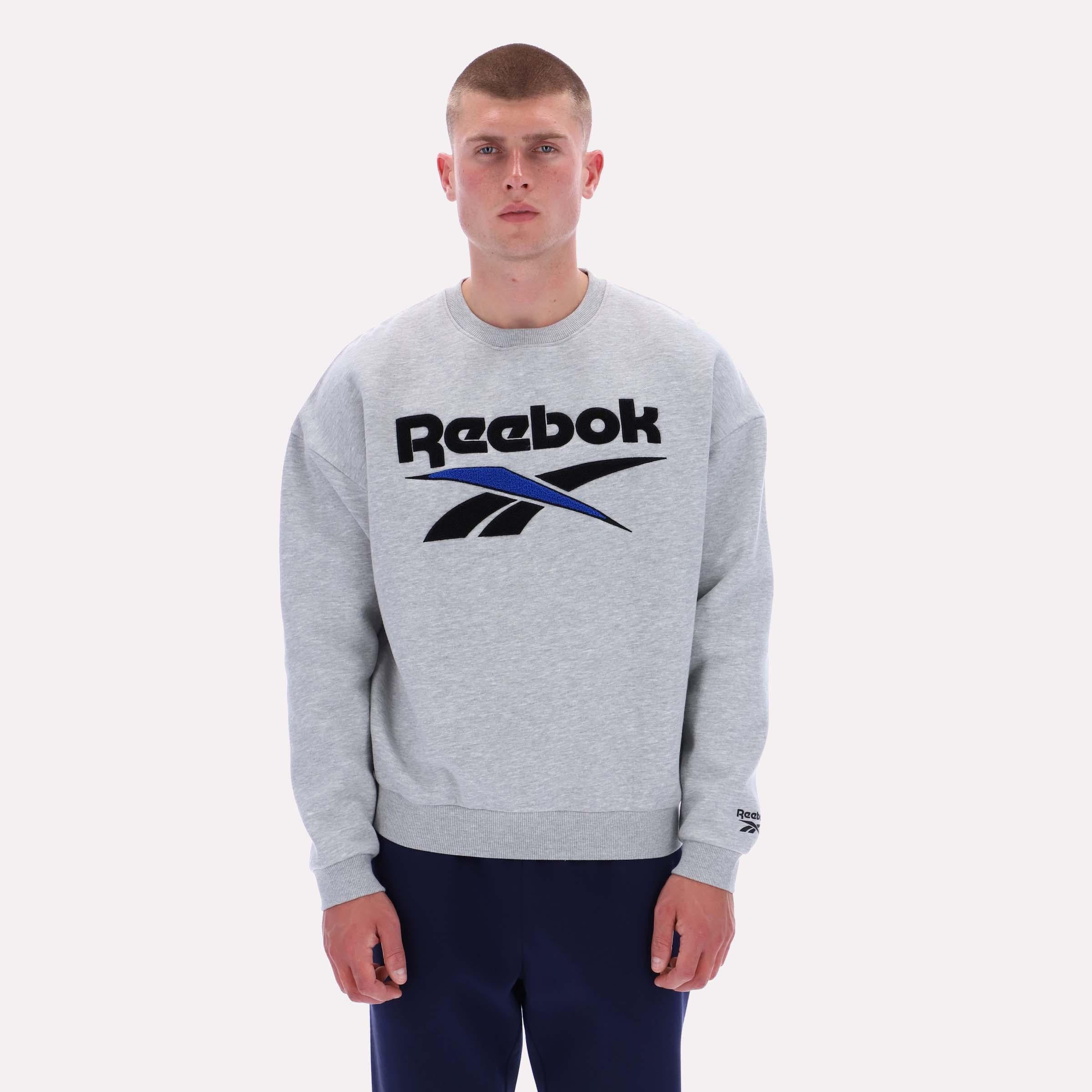 8yards Men’s RIBMOCK Reebok Apparel Men Retro Quarter-Zip Sweatshirt SHADOW/CHALK