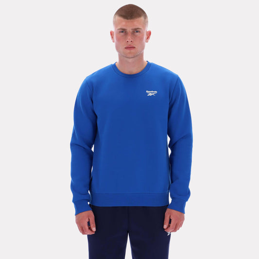 Reebok Apparel Men Essential Logo Crewneck Sweatshirt VECTOR BLUE