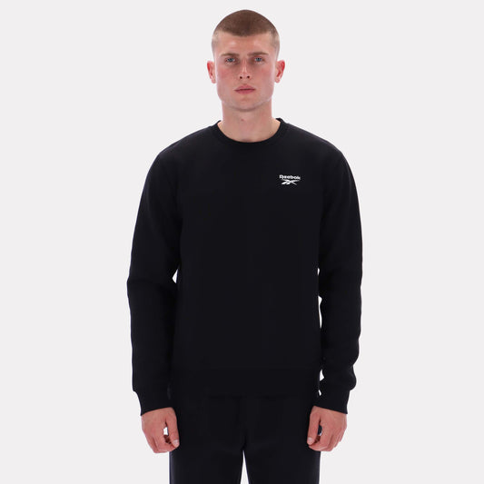 Reebok Apparel Men Essential Logo Crewneck Sweatshirt BLACK