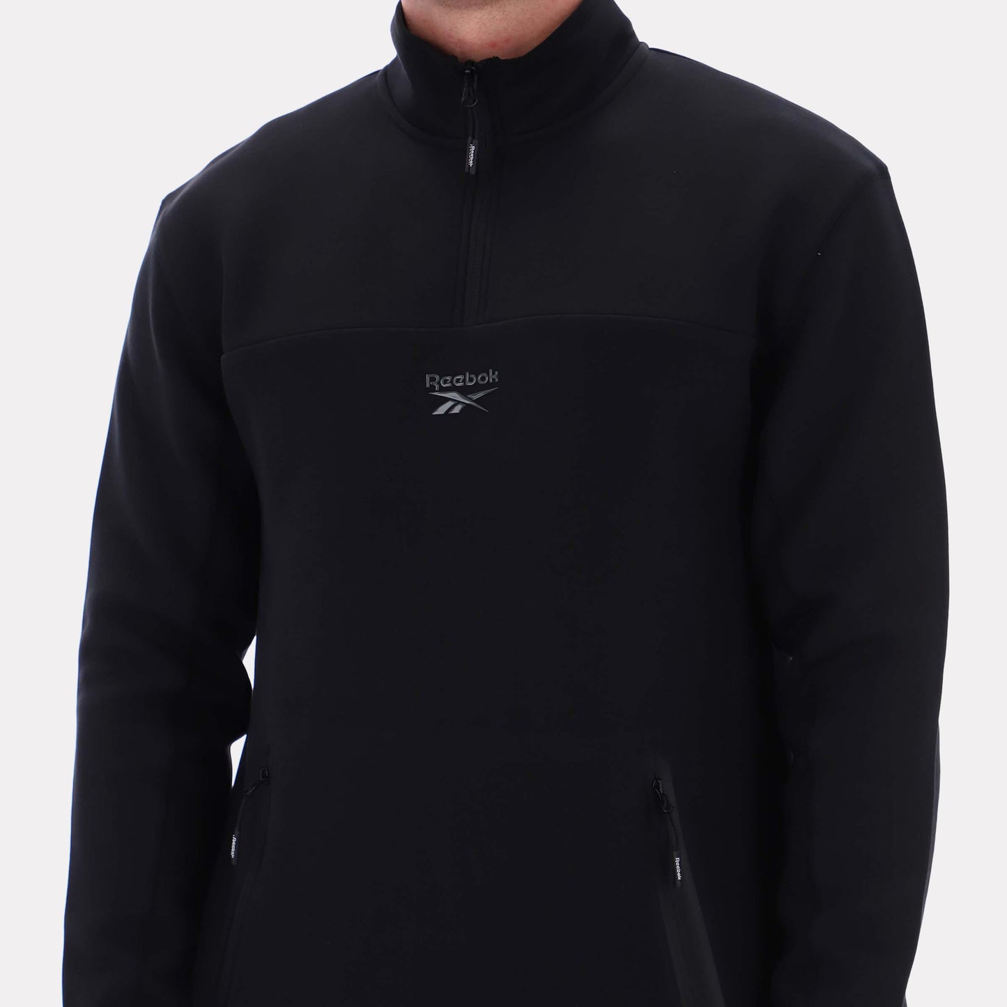 Reebok Apparel Men Studio Half-Zip Fleece BLACK