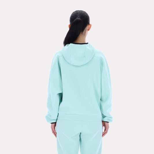 Reebok Apparel Women Vector Sculpt Hoodie GLITCH AQUA