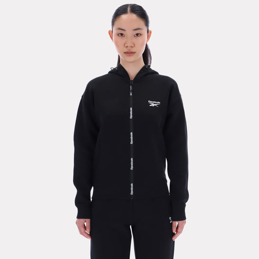 Reebok Apparel Women Scuba Zip Hoodie BLACK