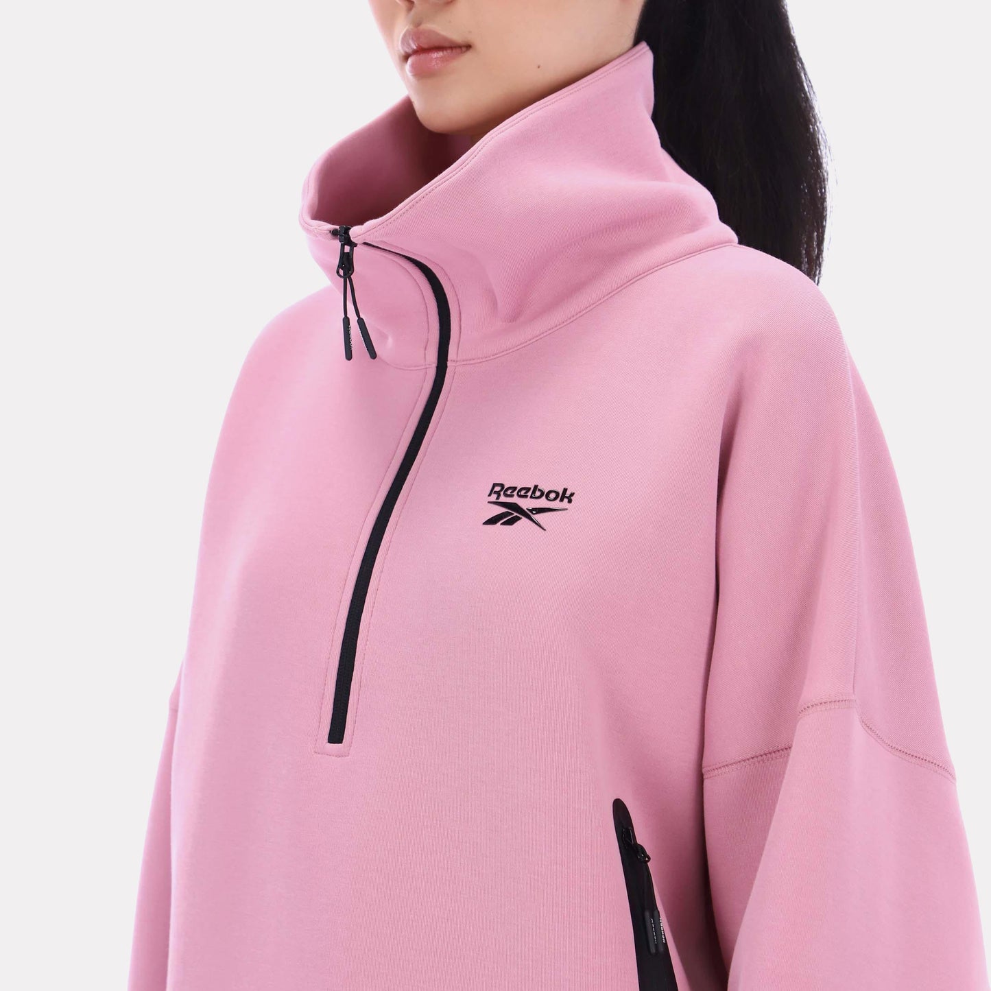 Reebok Apparel Women Scuba Retro 70’s Sweatshirt DUSTY ROSE