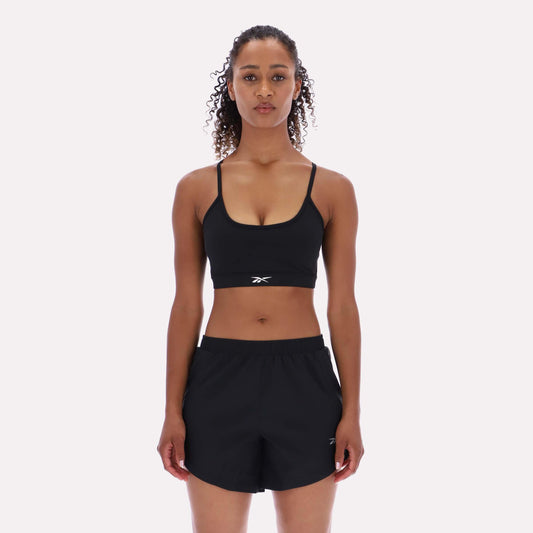 Reebok Apparel Women Core Strappy Bra - Medium Support BLACK