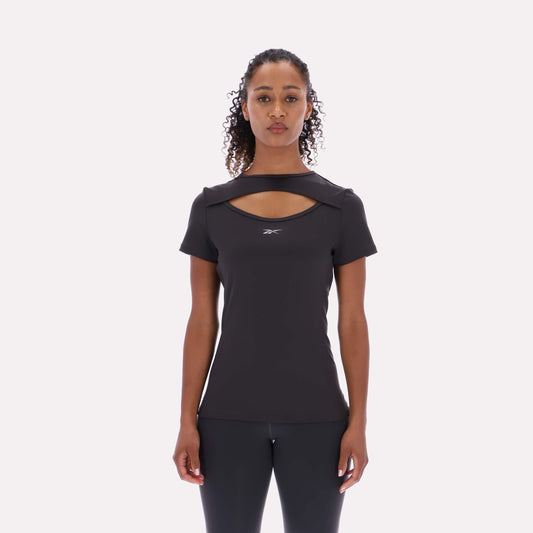 Reebok Apparel Women RBK-Lab Vented Outdoor T-Shirt WASHED BLACK