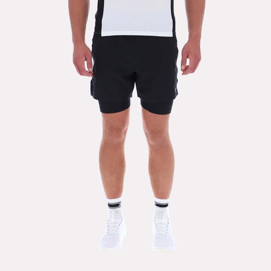 Reebok Apparel Men 2-in-1 RBK-Dry Running Shorts BLACK