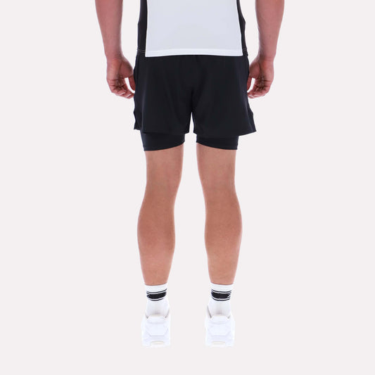 Reebok Apparel Men 2-in-1 RBK-Dry Running Shorts BLACK