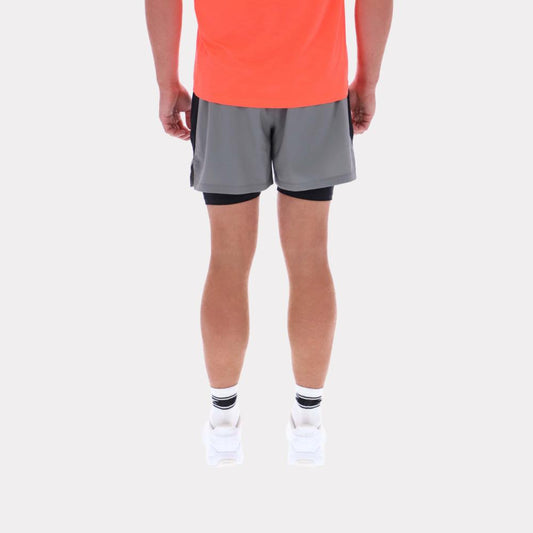 Reebok Apparel Men 2-in-1 RBK-Dry Running Shorts GREY 4