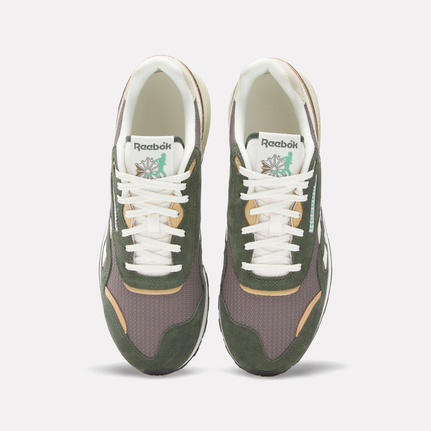 Reebok Footwear Men Classic Nylon 89 Shoes GRIT GREEN/TREK GREY/CHALK