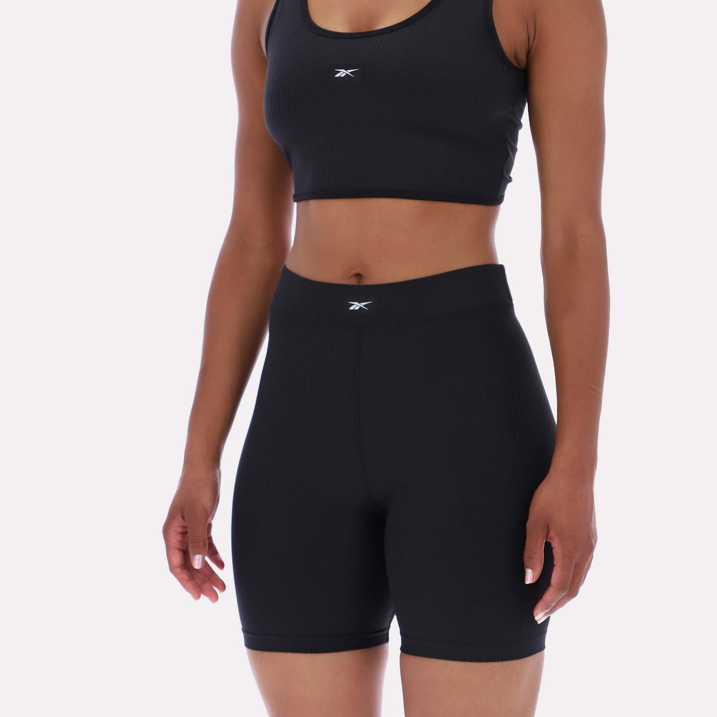 Reebok Apparel Women Rib Bike Shorts BLACK