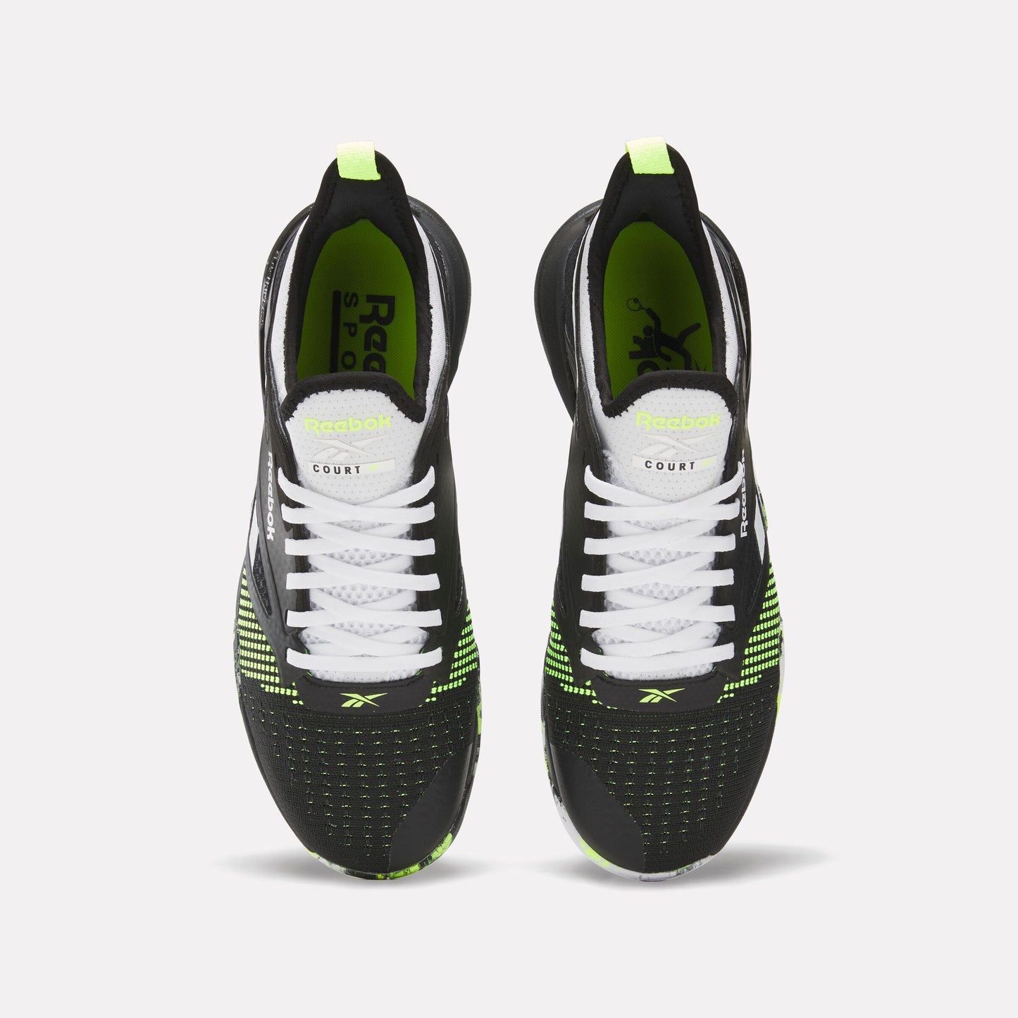 REEBOK FOOTWEAR UNISEX NANO COURT UNISEX FTWR WHITE/BLACK/DIGITAL LIME
