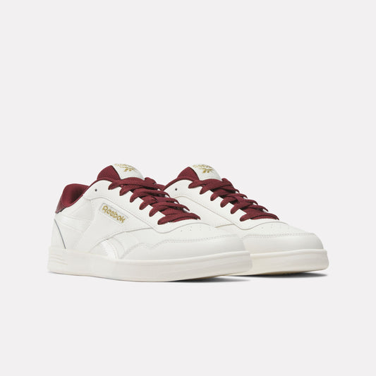 REEBOK FOOTWEAR UNISEX Court Advance Shoes CHALK/CLASSICBURGUNDY/GOLDMET