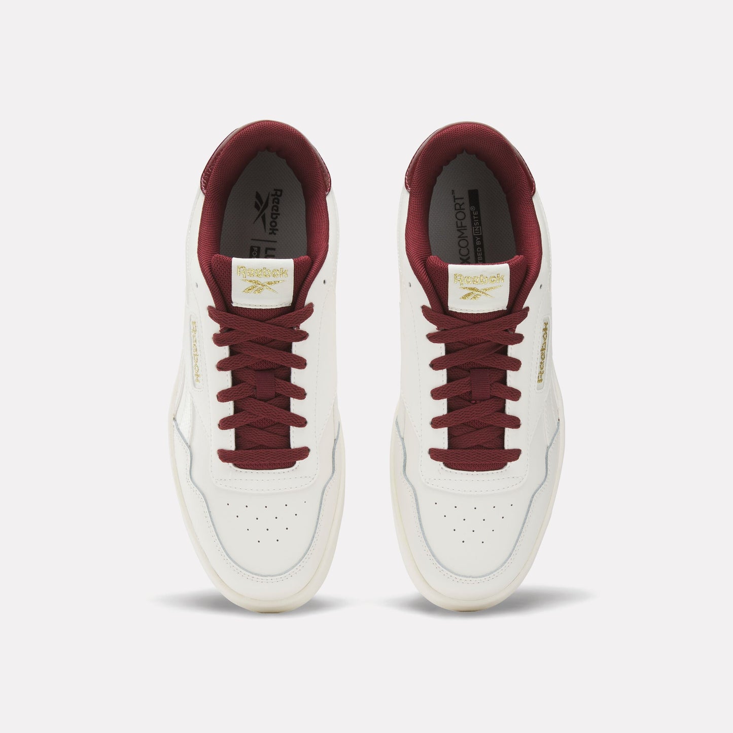 REEBOK FOOTWEAR UNISEX Court Advance Shoes CHALK/CLASSICBURGUNDY/GOLDMET