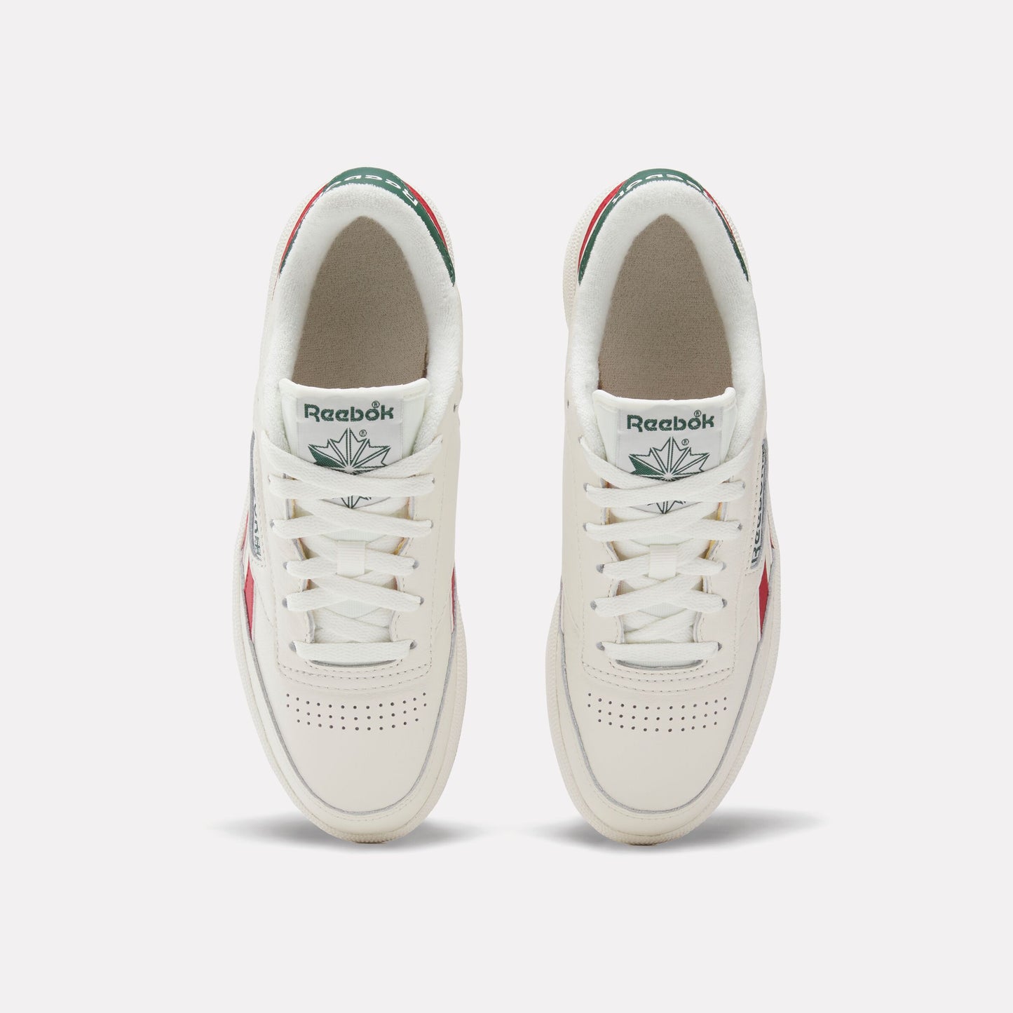 REEBOK FOOTWEAR WOMEN Club C Revenge Shoes CHALK/FLASHRED/DARKGREEN