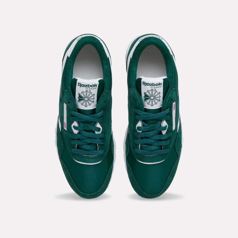 REEBOK FOOTWEAR UNISEX Classic Nylon Shoes METALGREEN/FTWRWHITE/METALGREE