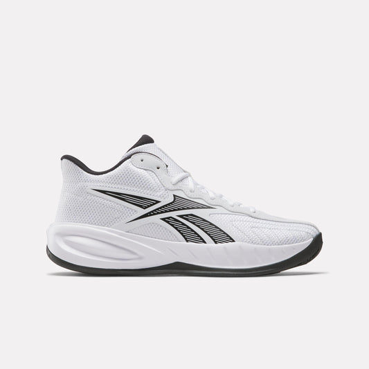 Reebok Footwear Men Press Retro Basketball Shoes WHITE/CORE BLACK/BARELY GREY