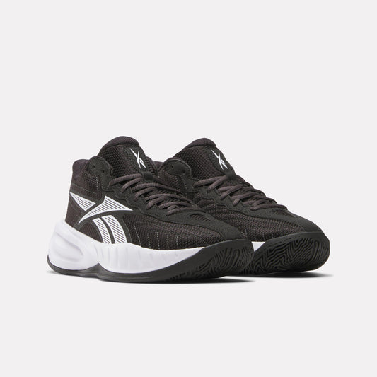 Reebok Footwear Kids Press Basketball Shoes - Grade School CORE BLACK/WHITE/WASHED BLACK