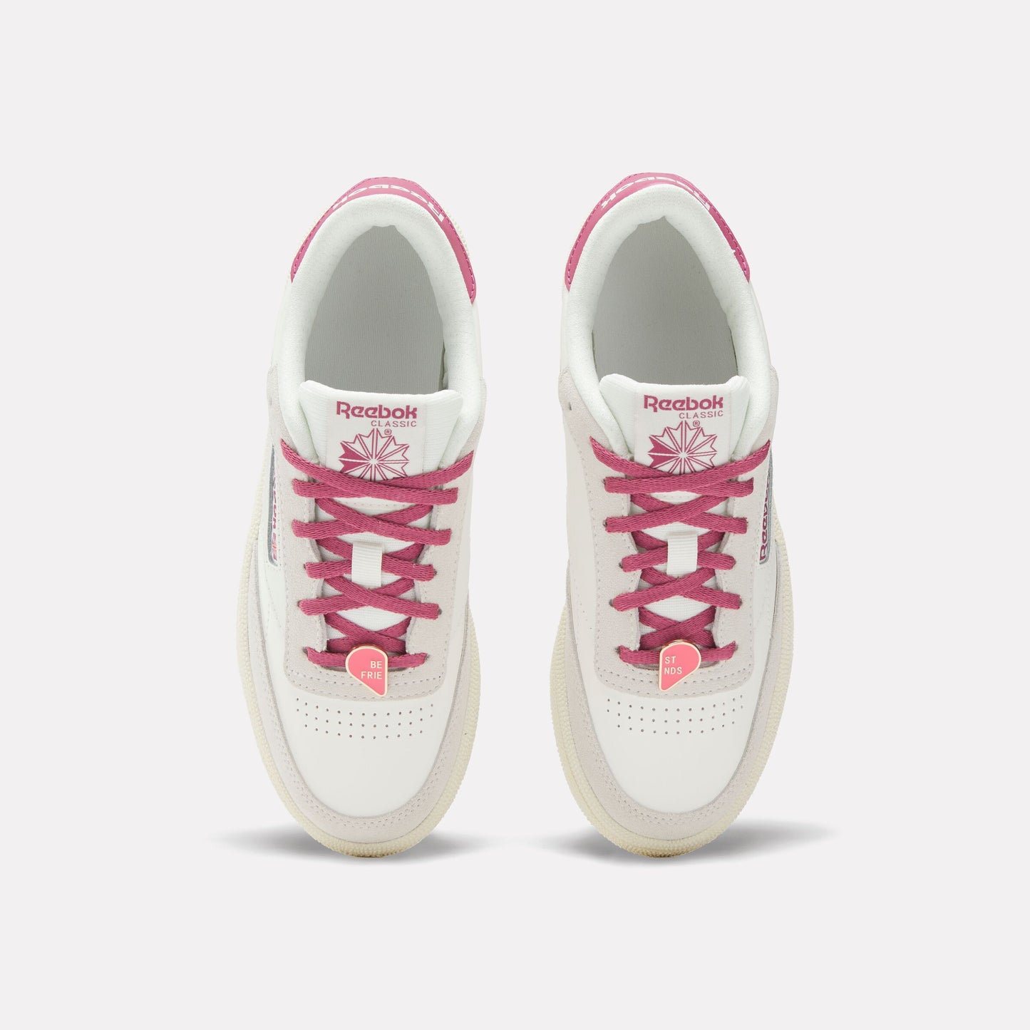 REEBOK FOOTWEAR KIDS Club C Shoes - Grade School CHALK/ STUDIO PINK