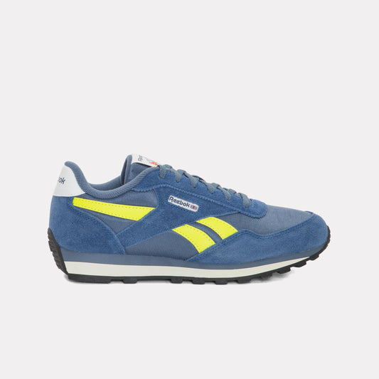 Reebok Footwear Kids Classic AZ Shoes – Grade School SHADOW/BATIK BLUE/SOLAR ACID Y