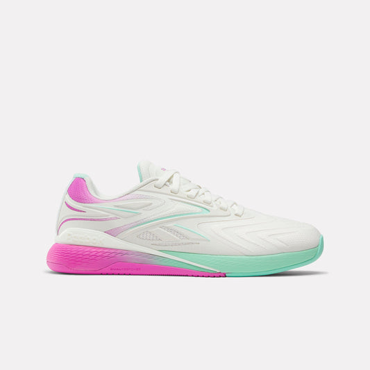 Reebok Footwear Women Nano X5 Edge Training Shoes CHALK/VIRTUAL PINK/ATOMIC AQUA