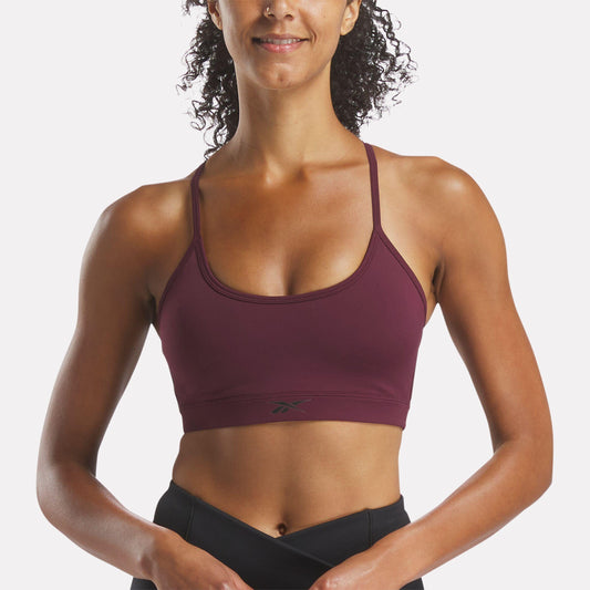 Reebok Apparel Women Core Strappy Bra - Medium Support BLACK CHERRY