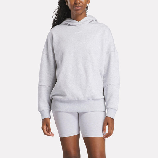 Reebok Apparel Women Lux Oversized Hoodie SILVER MARL
