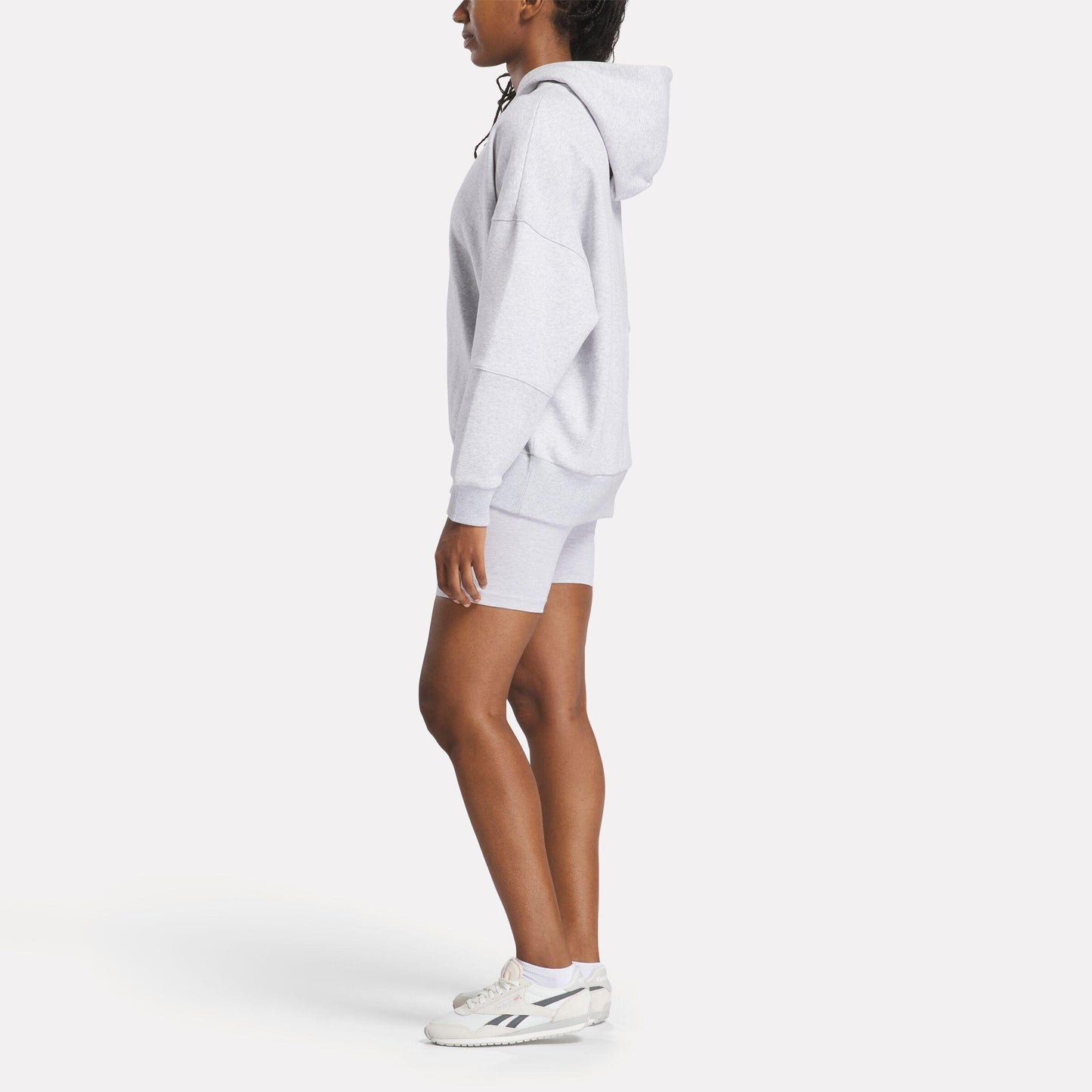 Reebok Apparel Women Lux Oversized Hoodie SILVER MARL