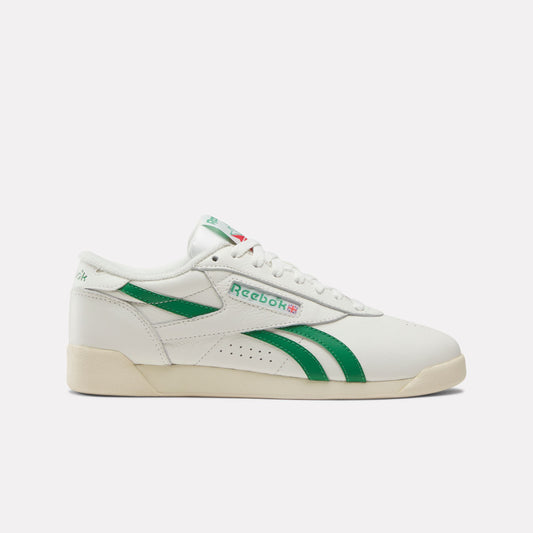 REEBOK FOOTWEAR WOMEN Freestyle Lo Shoes CHALK/GLENGREEN/PAPERWHITE
