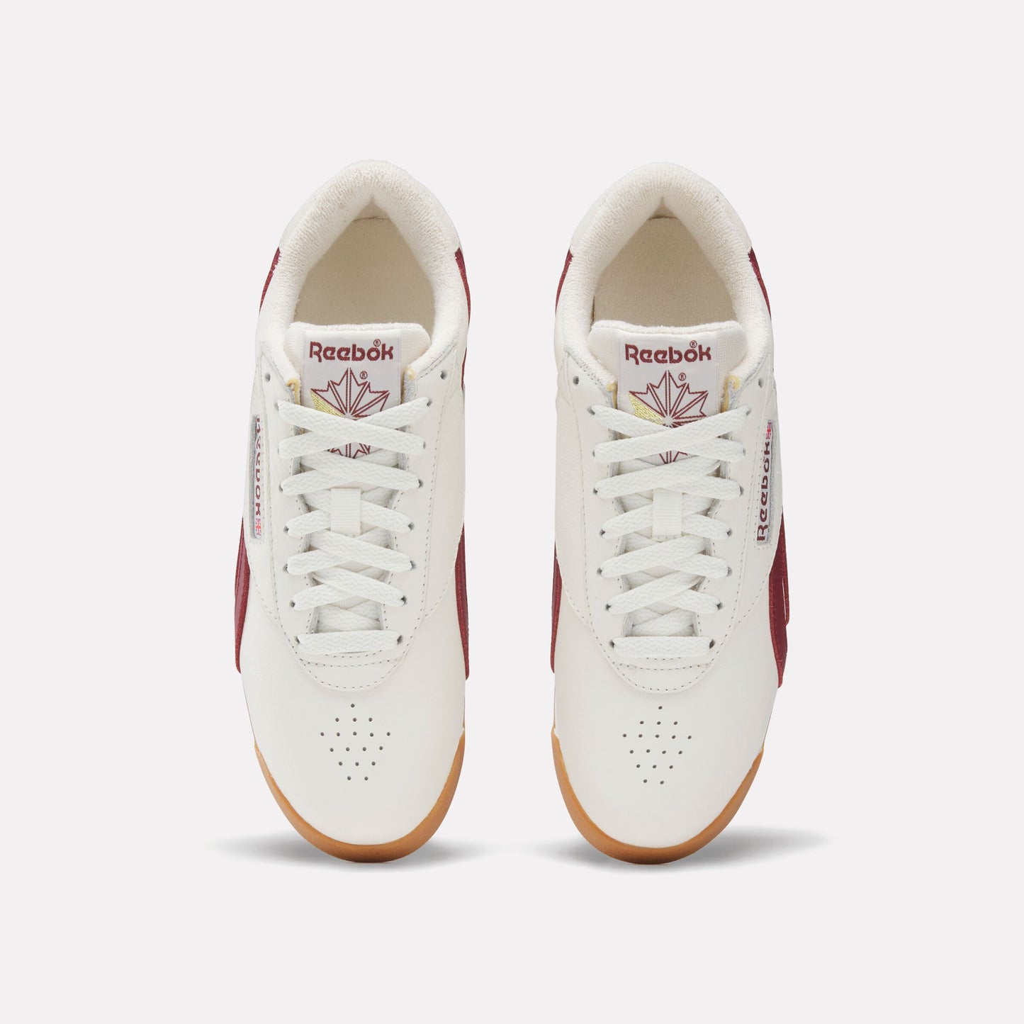 REEBOK FOOTWEAR WOMEN Freestyle Lo Shoes CHALK/CLASSICBURGUNDY/GUM