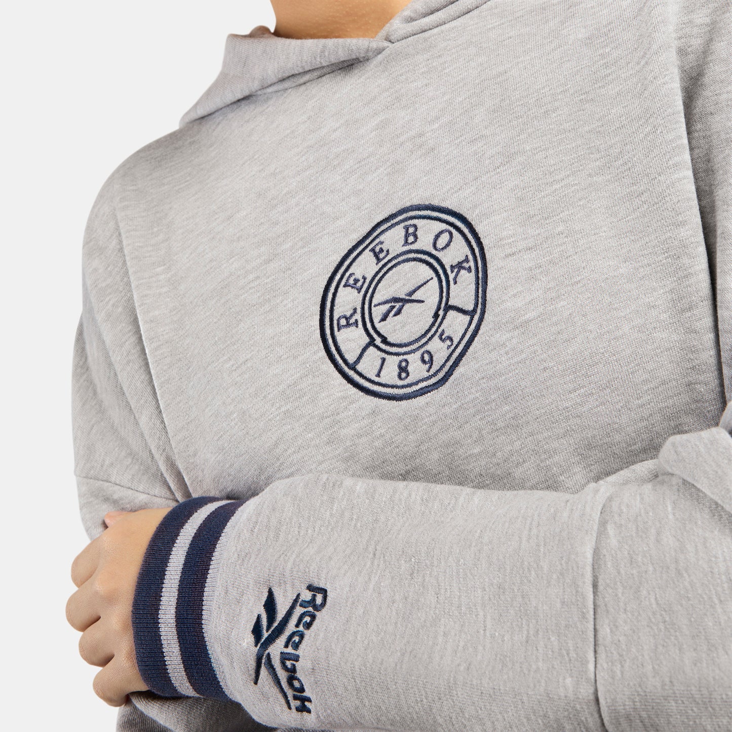 REEBOK APPAREL WOMEN Lawn Club Oversized Hoodie LIGHT GREY MARL