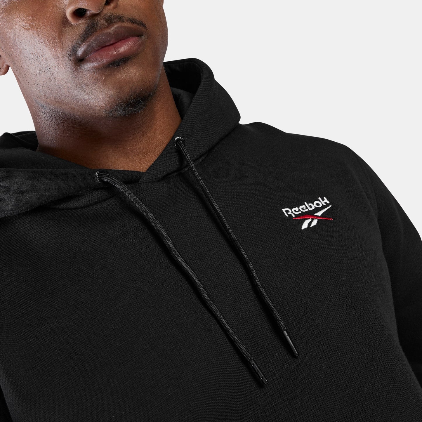 REEBOK APPAREL MEN ID Logo Fleece Hoodie BLACK