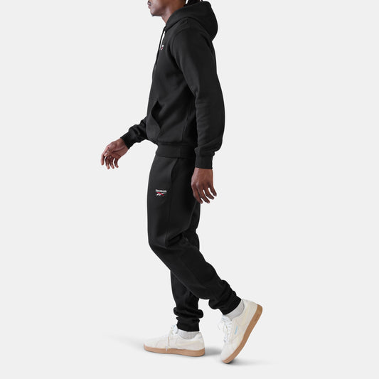 REEBOK APPAREL MEN ID Logo Fleece Hoodie BLACK