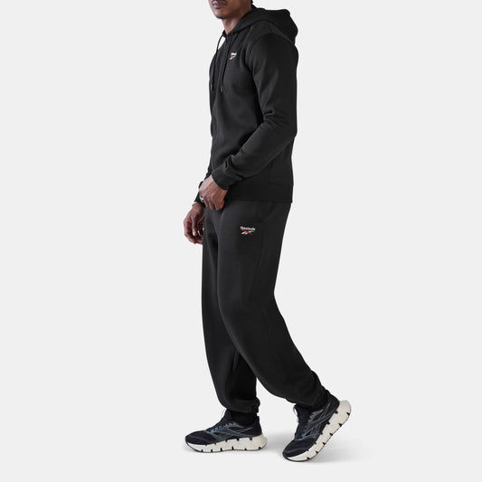 REEBOK APPAREL MEN ID Logo Relaxed Fleece Pants BLACK