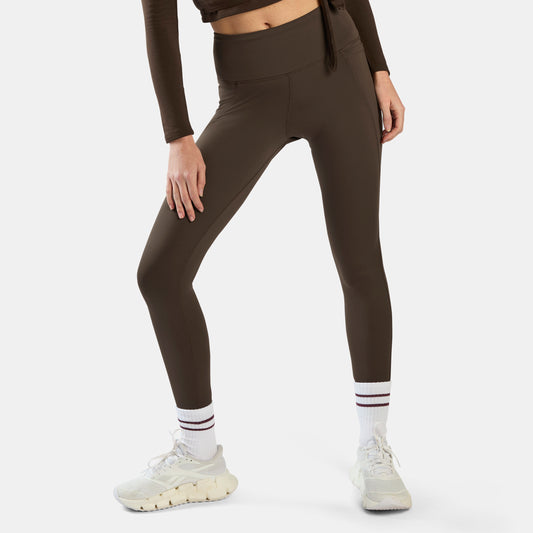 REEBOK APPAREL WOMEN Lux High-Rise Leggings ESPRESSO