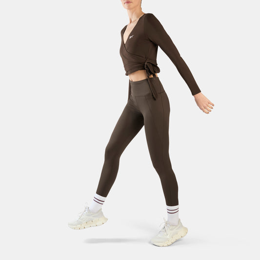 REEBOK APPAREL WOMEN Lux High-Rise Leggings ESPRESSO