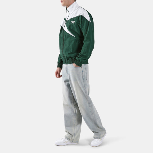 REEBOK APPAREL MEN Vector Track Jacket HERITAGE GREEN/WHITE