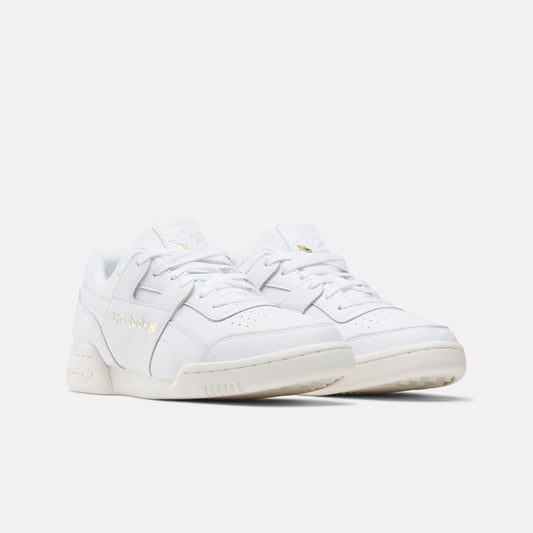 REEBOK FOOTWEAR UNISEX Workout Plus Shoes CHALK/FTWRWHITE/GOLDMETALLIC
