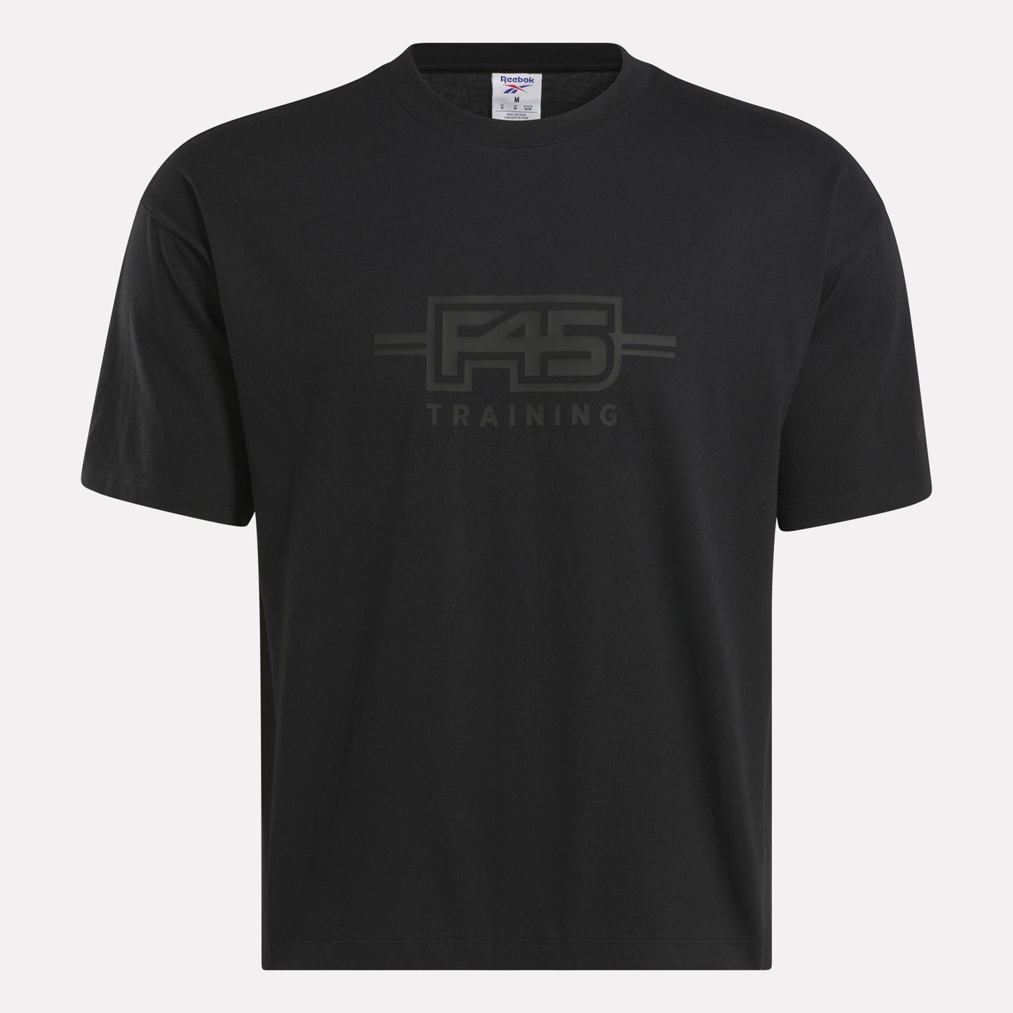 REEBOK APPAREL UNISEX Reebok x F45 Training Tonal Graphic T-Shirt BLACK