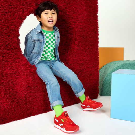 Reebok Footwear Kids Classic Nylon Sesame Street Shoes - Pre-School RED/WHITE/ORANGE