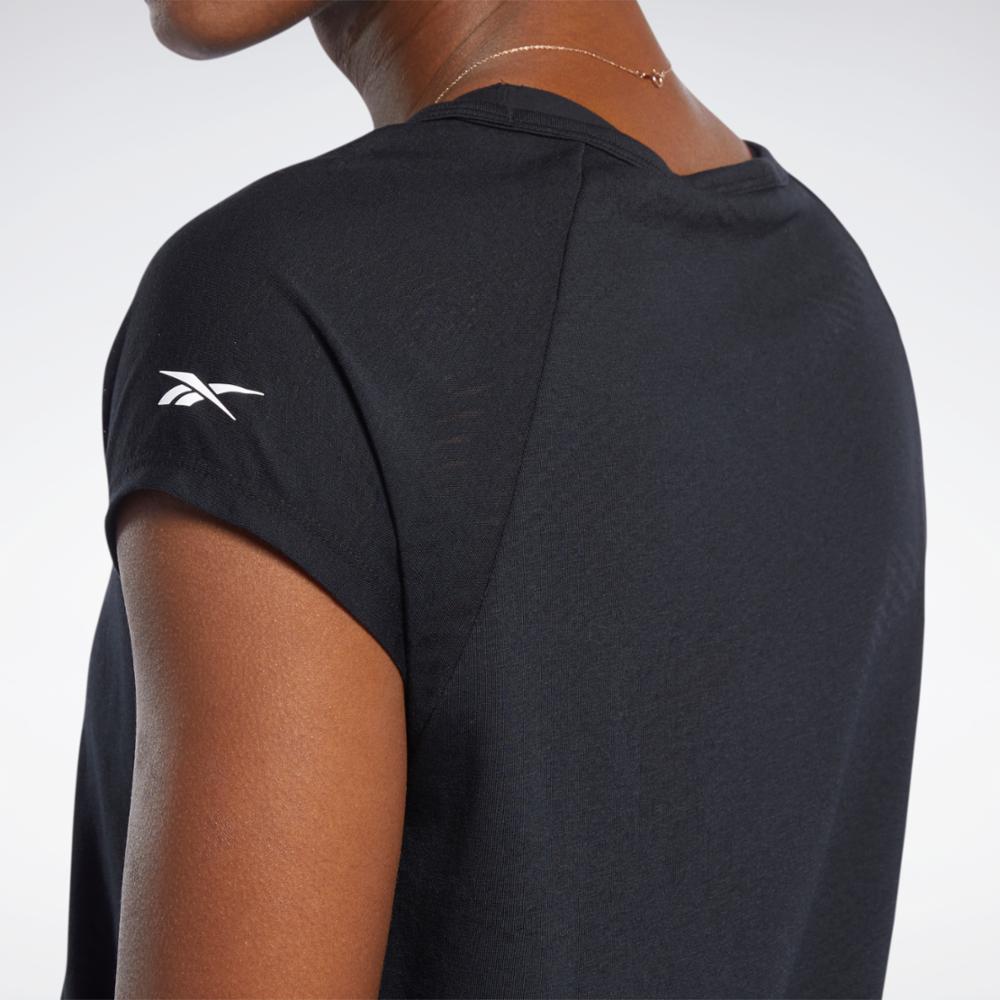 Reebok Apparel Women Burnout T-Shirt BLACK